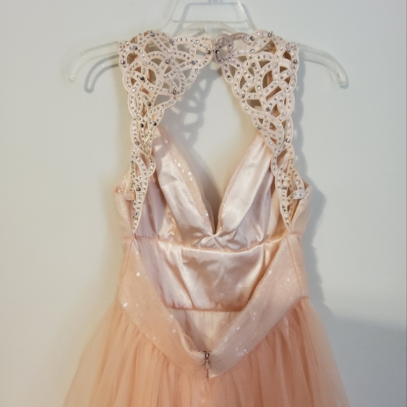 Bee Darlin Peach Junior Dress, Prom, Homecoming Size 9/10 - Picture 8 of 11